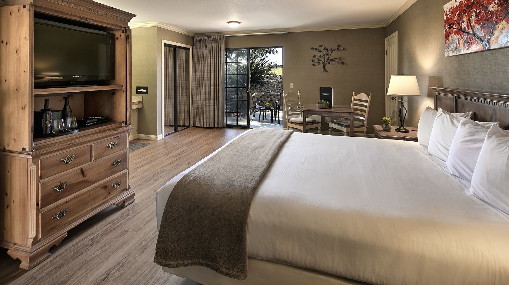 spacious, clean King room at Sea Pines Resort in Los Osos, California