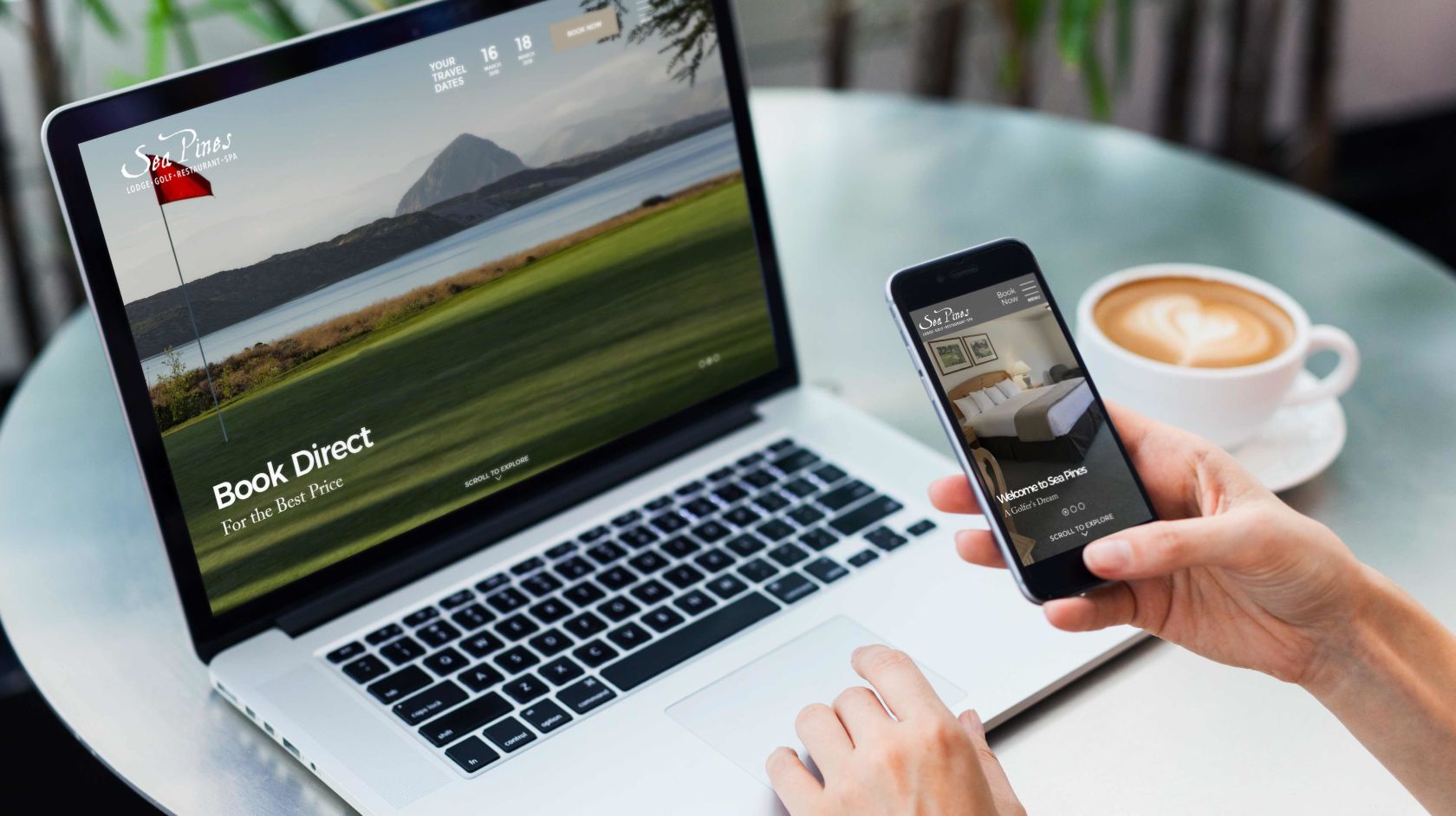Newly designed Sea Pines Golf Resort website accessible via desktop and mobile devices