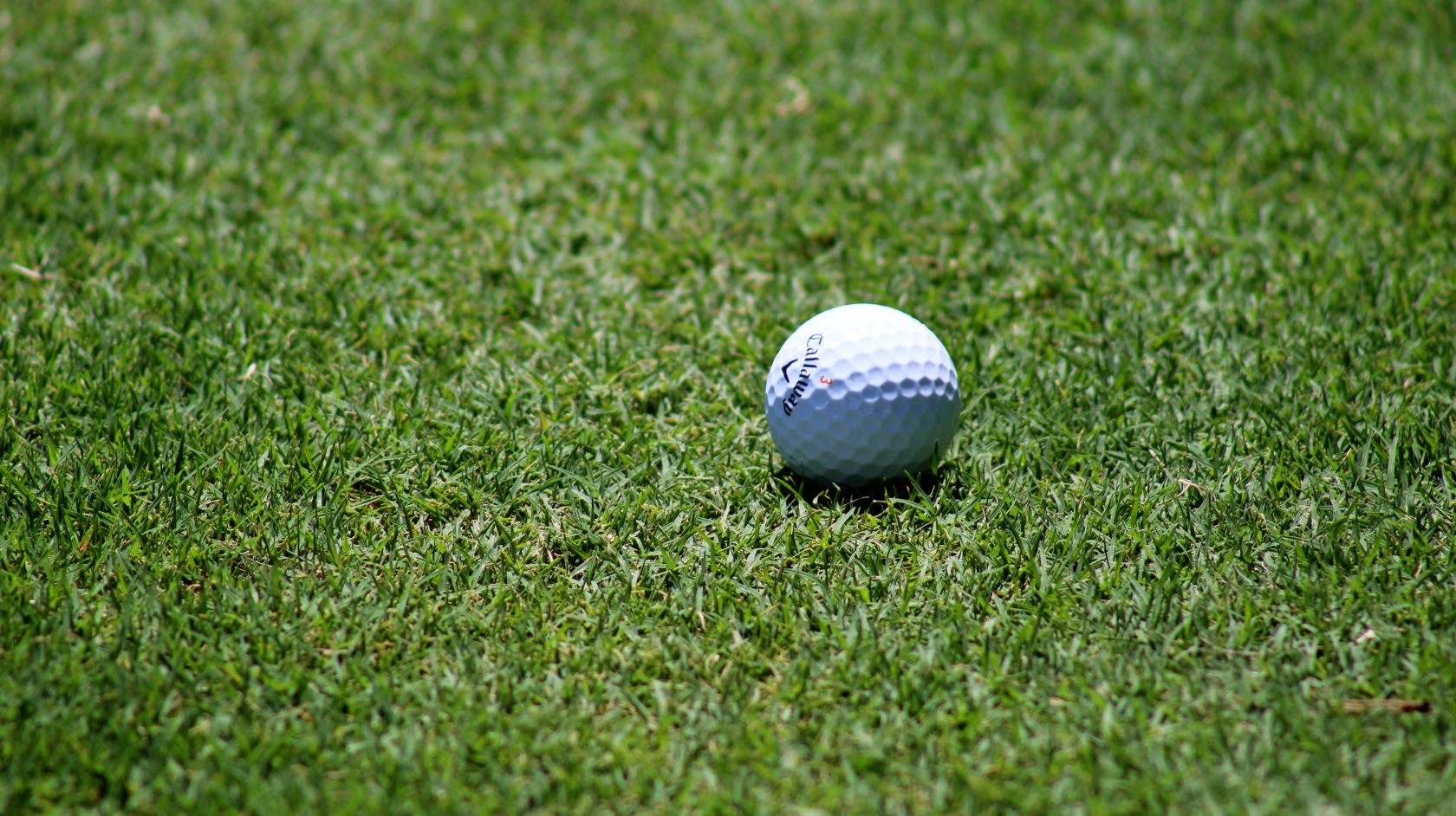 Callaway golf ball on the green at Sea Pines Golf Resort in Morro Bay